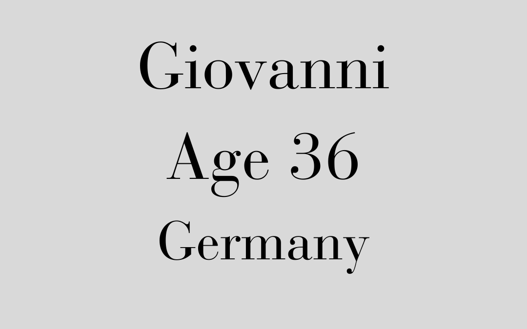 Giovanni, Germany, Age 36