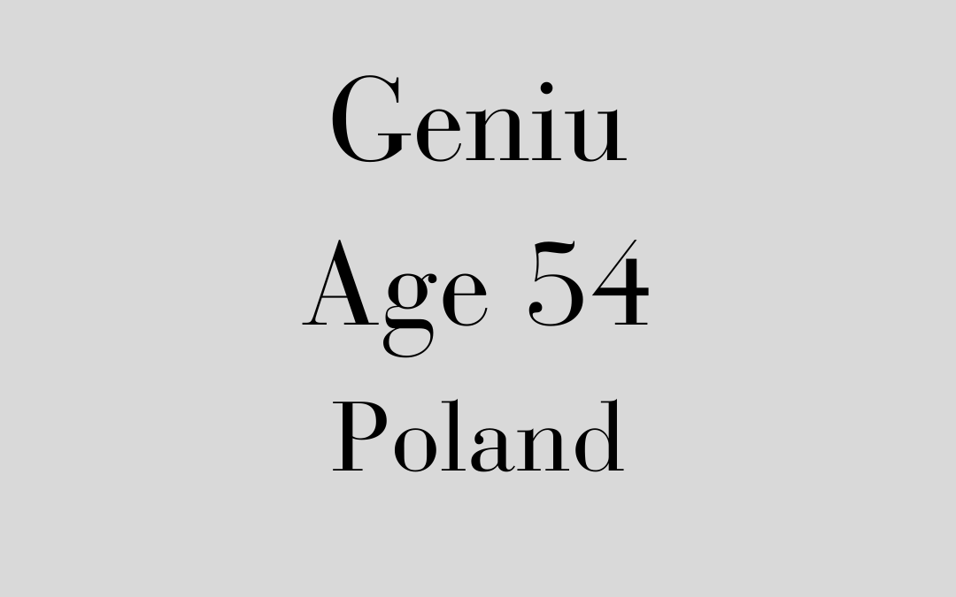 Geniu, Poland, Age 54